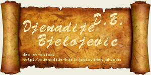 Đenadije Bjelojević vizit kartica